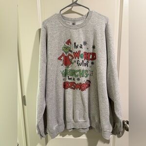 Gildan Gray Grinch Graphic Sweater